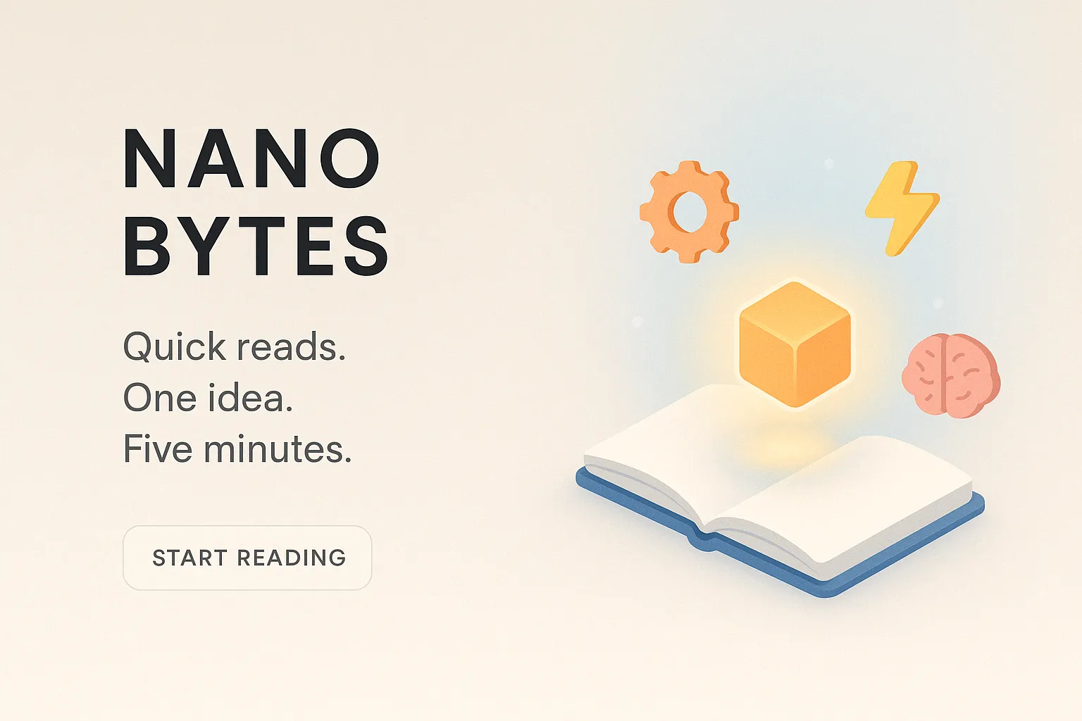 A modern promotional graphic for the Nano Bytes series