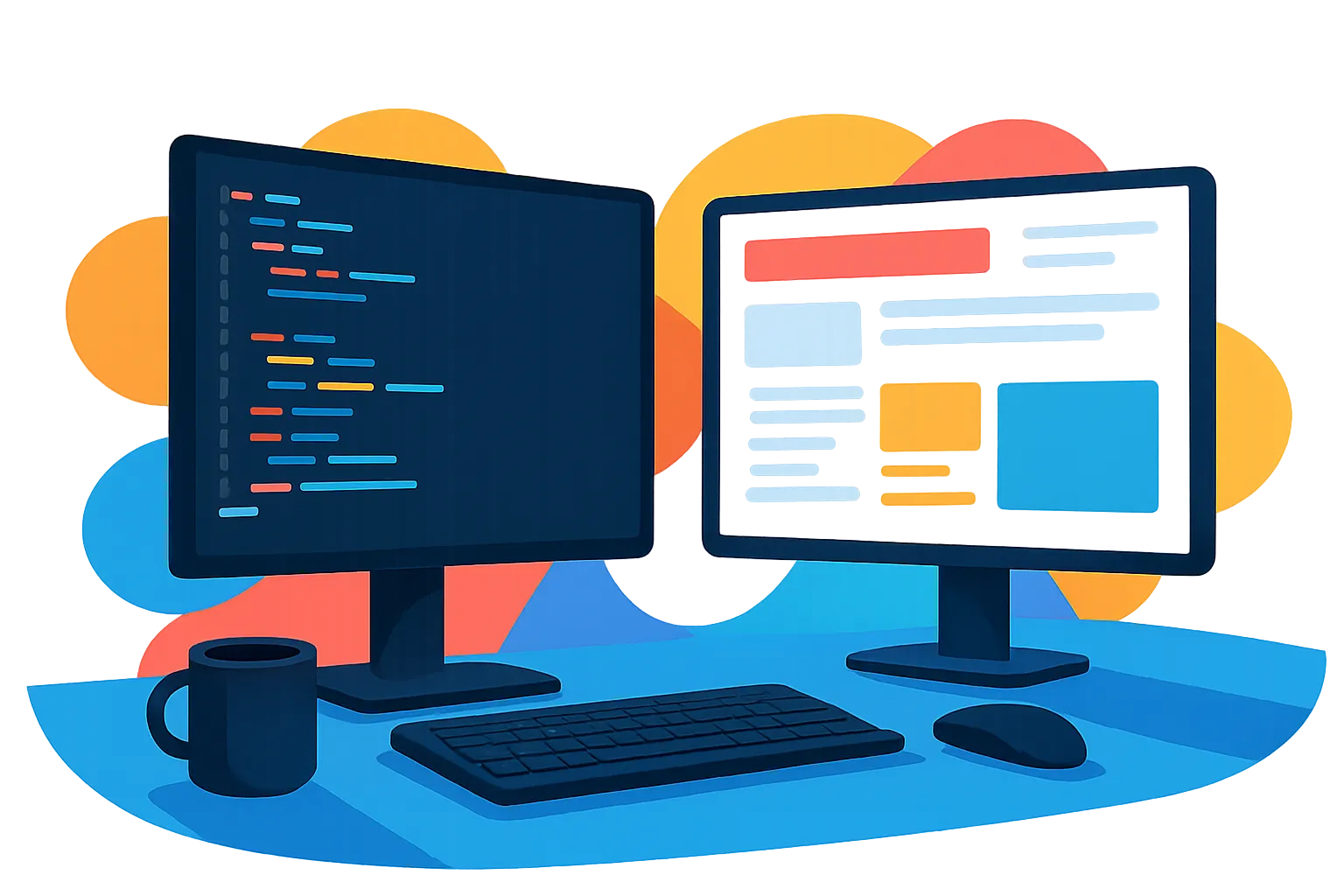 Illustration of a coder